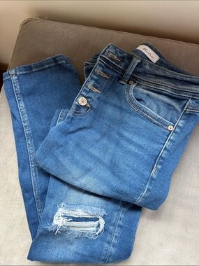 KanCan Medium Blue Distressed Skinny Jeans